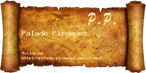 Palade Piramusz névjegykártya